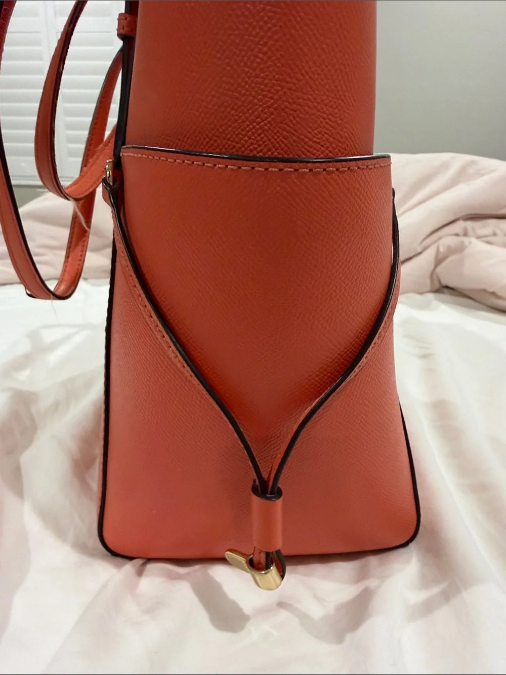 Michael Kors Coral-Red Saffiano Leather Tote